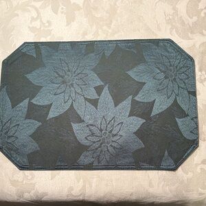 Elegant Poinsettia Patterned Placemats for the Holidays Set of 4